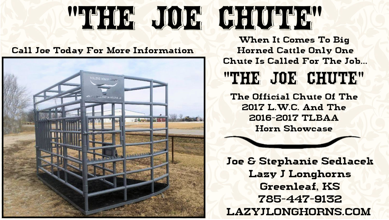 Joe's Longhorn Chute make working your cattle a breeze